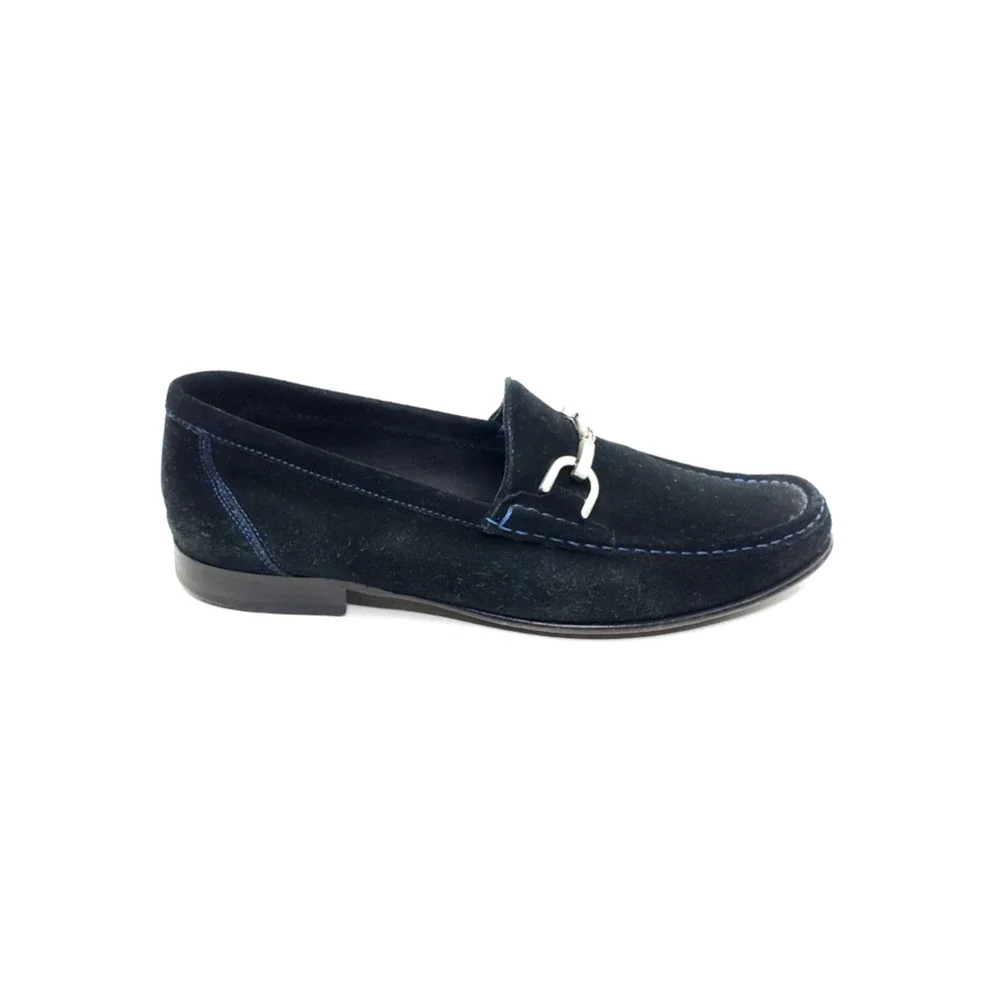Donald J Pliner Nadim Mens Horsebit Loafers Black Suede Leather Size 10